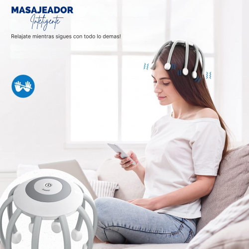 MASAJEADOR INALAMBRICO INTELIGENTE PARA LA CABEZA Ref: MAYA-030