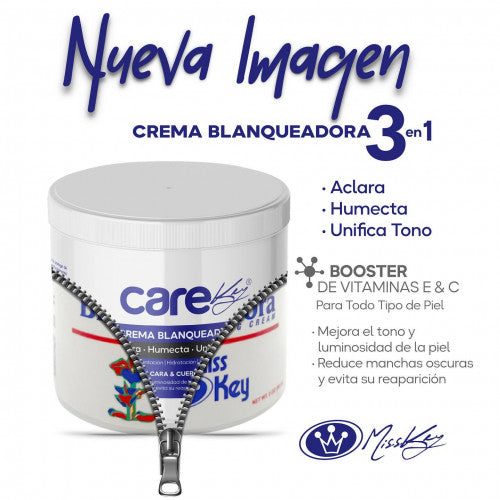 CREMA ACLARADORA 3 EN 1 NUEVA IMAGEN MISS KEY CARE KEY (ACLARA, HUMECTA Y UNIFICA TONO)