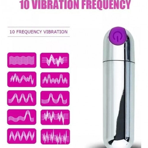 BALITA VIBRADOR RECARGABLE USB 10 FRECUENCIAS DE VIBRACION